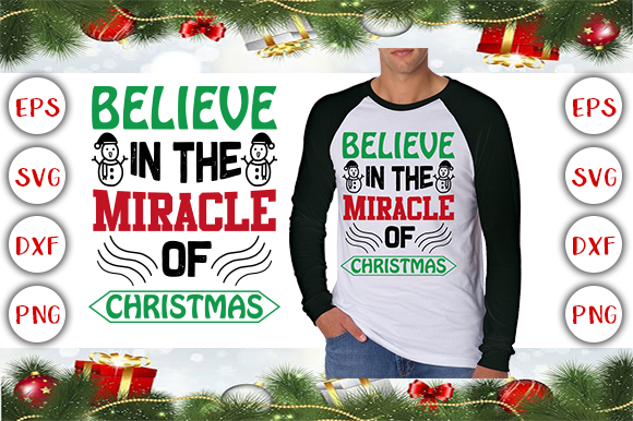Believe in the Miracle of Christmas: A T-Shirt Design for Publishers