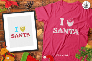 Christmas Love Santa T-Shirt: A Versatile Graphic for Print Templates