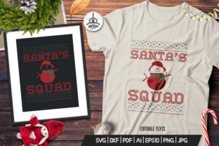 Christmas Santa Squad Sweater T-Shirt: A Festive Graphics Asset