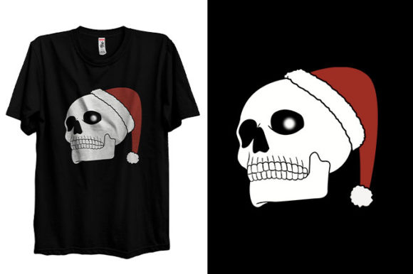 Christmas Skelton T-shirt Design Vector: A Festive Graphics Gem