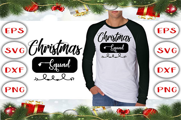 Christmas Squad - A Festive T-Shirt Design for Graphics