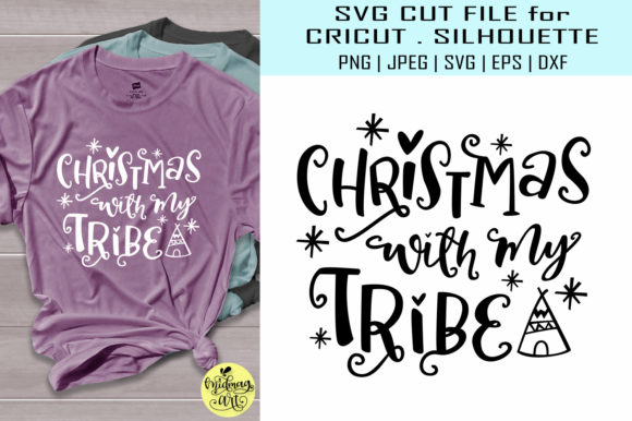 Christmas with My Tribe: Perfect for Festive T-Shirt Designs and Graphics