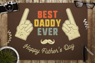 Fathers Day Print Design SVG for T-Shirt Graphics