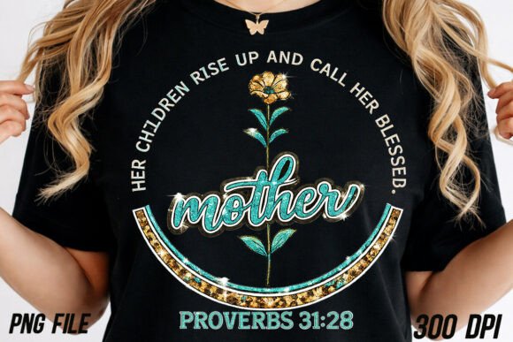 Glitter Mother's Day SVG PNG: Graphics & T-Shirt Designs