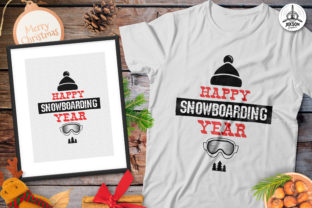 Happy Snowboarding Year T-Shirt: A Festive Graphic for Winter Content