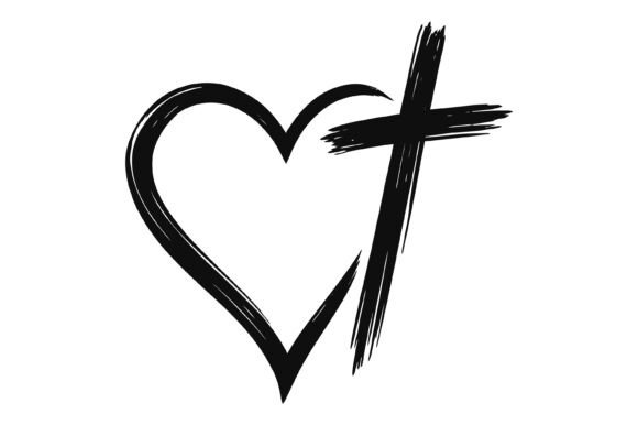 Heart Cross Brush Stroke Grunge SVG Review