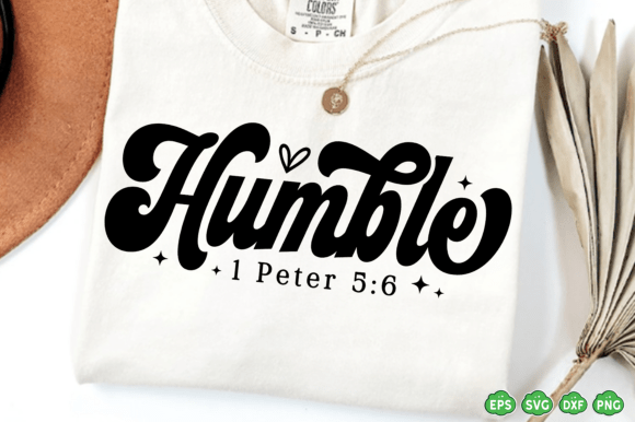 Humble 1 Peter Bible Verse SVG for T-Shirt Graphics