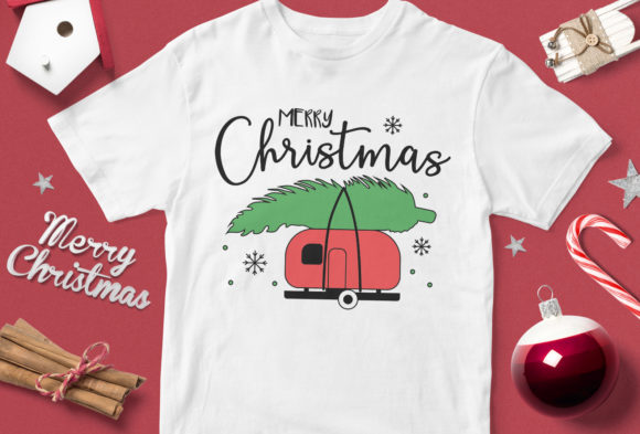 Merry Christmas V4: A Versatile Graphic for T-Shirt Designs
