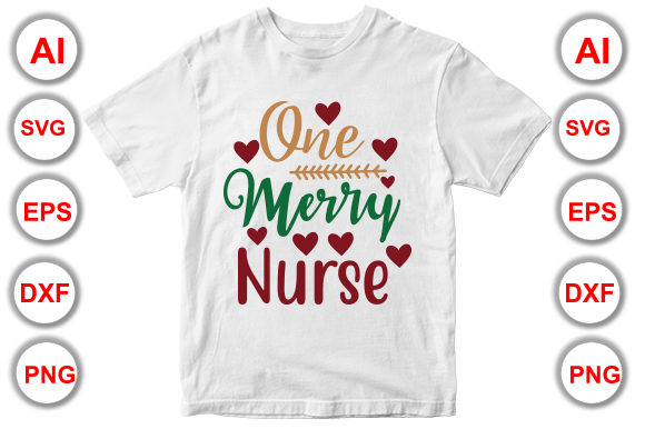 One Merry Nurse Christmas T-Shirt Design: A Graphics Review