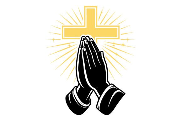 Praying Hands with Cross Vector: T-Shirt Graphics Review