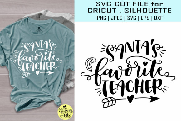 Santas Favorite Teacher: A Versatile Graphics Asset for T-Shirt Designs